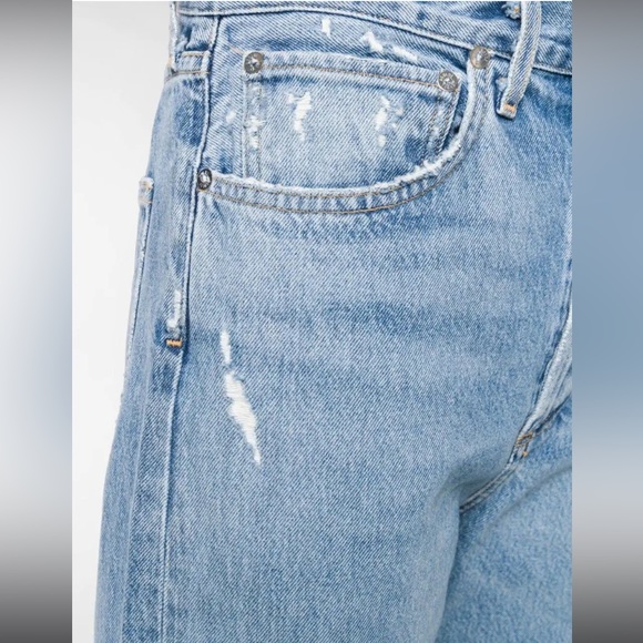 AGOLDE Distressed Mom Jeans Blue Size 26 - Picture 4 of 6